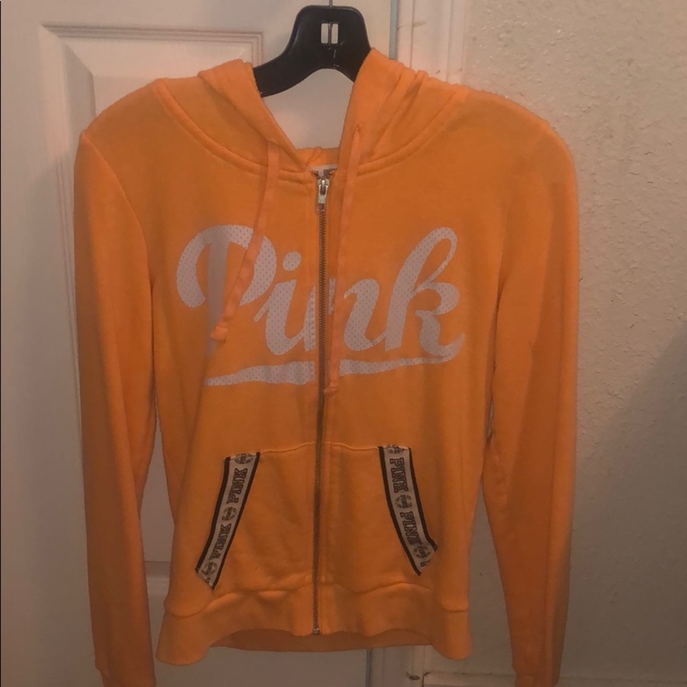 Pink Victoria’s Secret zip up hoodie